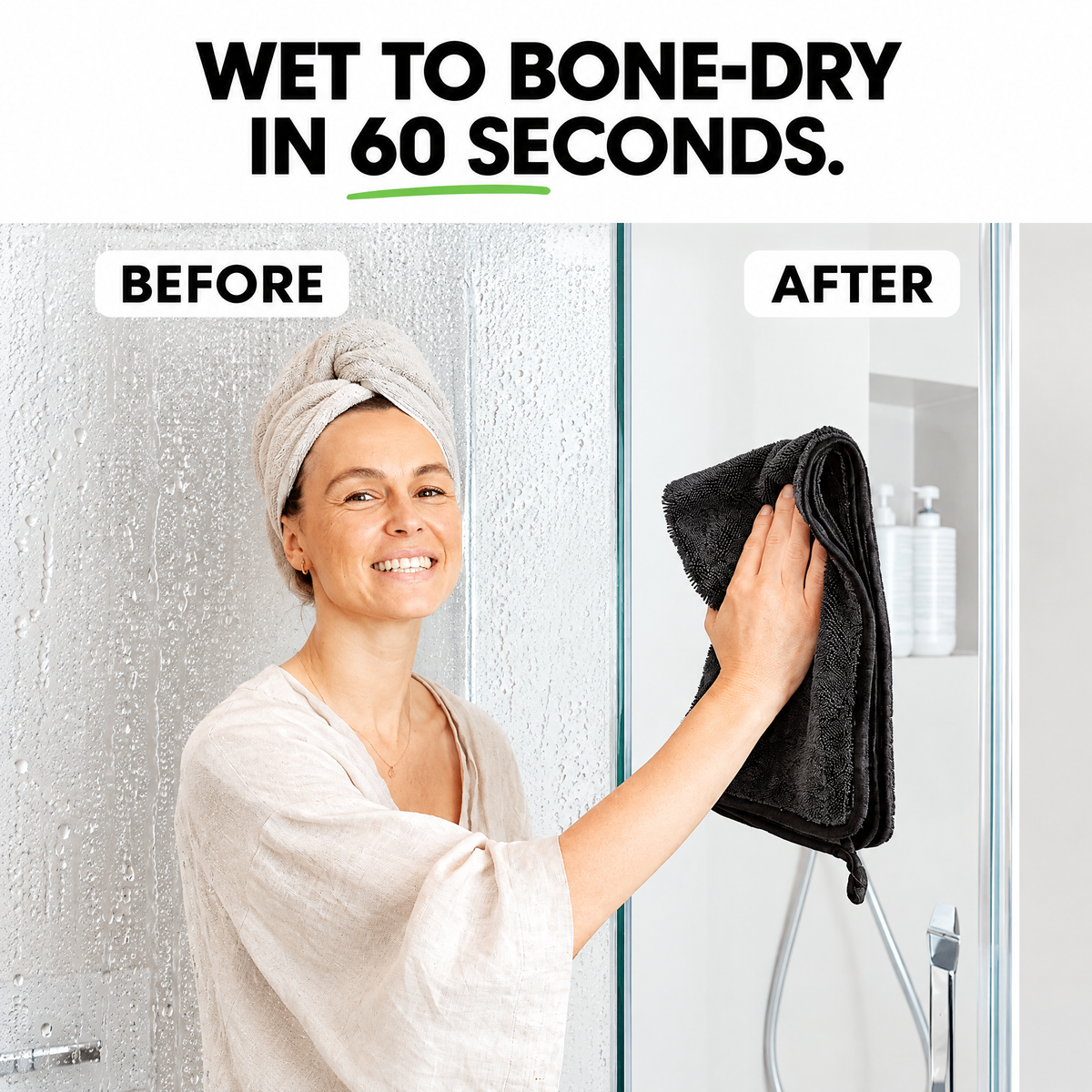 Wet to bone-dry in 60 seconds