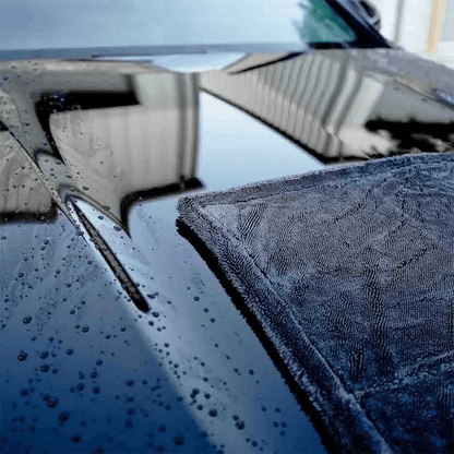 Drying a car after a wash