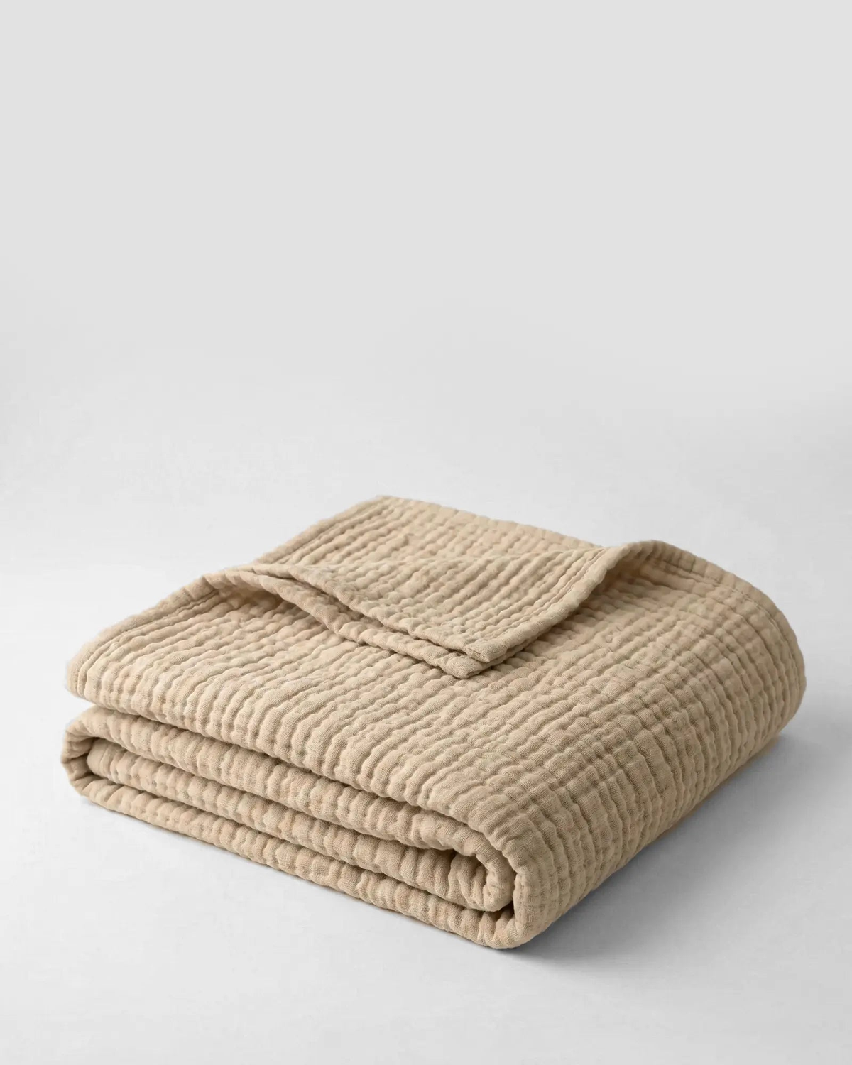Folded cotton muslin blanket