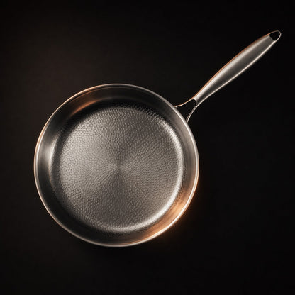 Hammered titanium cooking surface