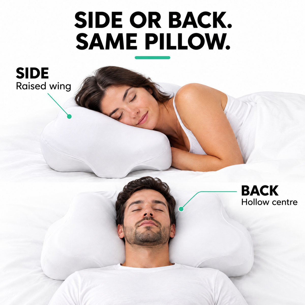 Side or back, same pillow