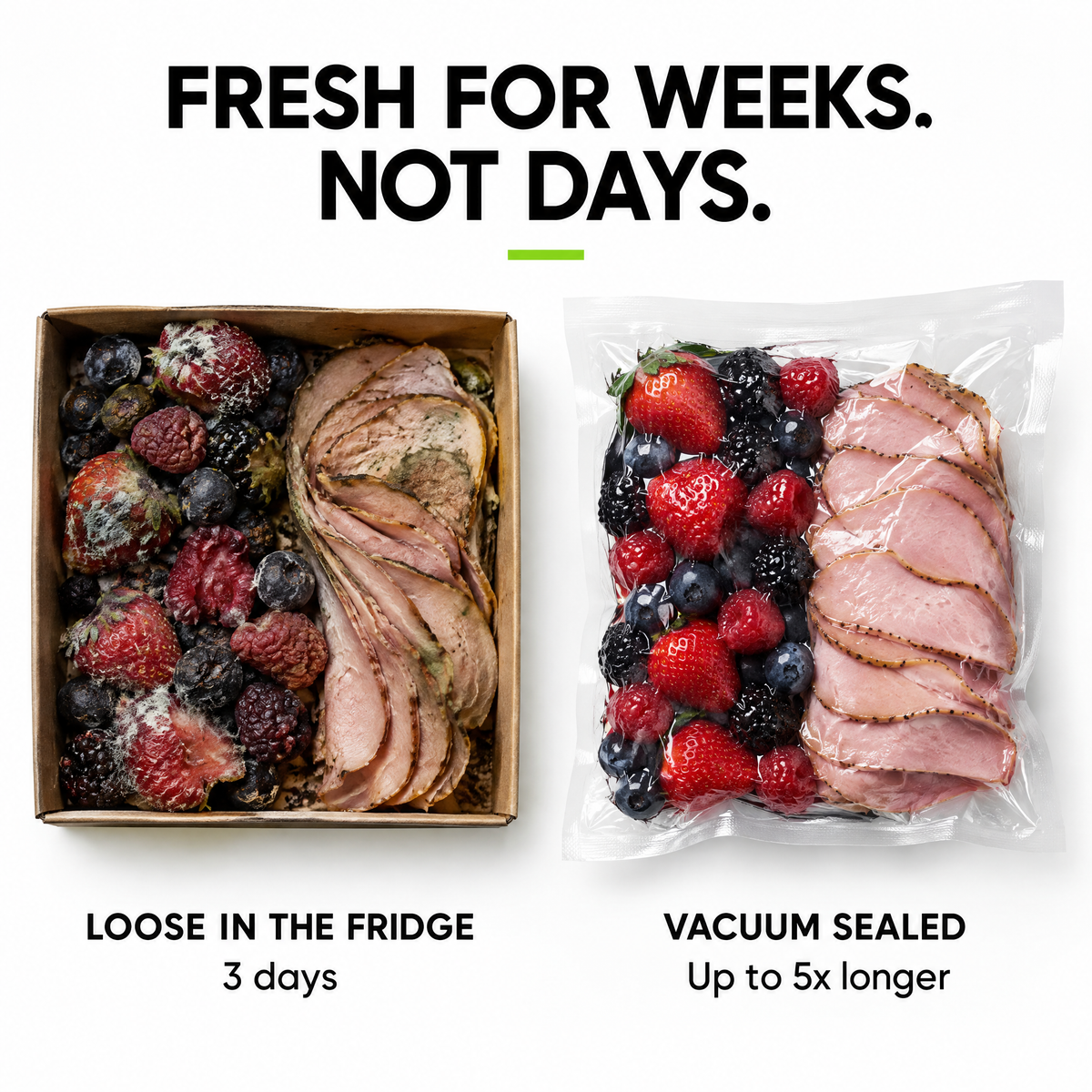 Fresh for weeks not days