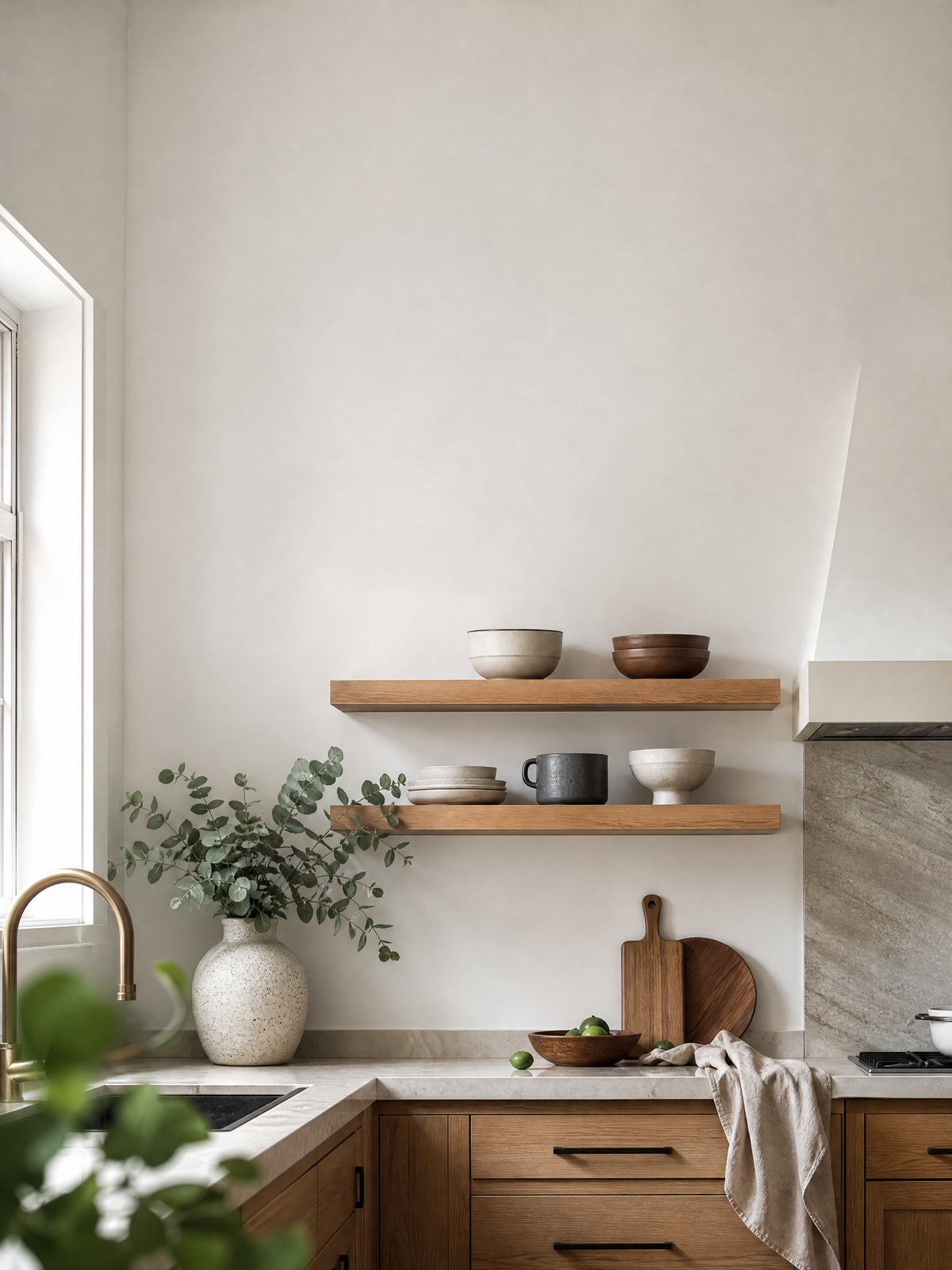 Bright modern kitchen corner